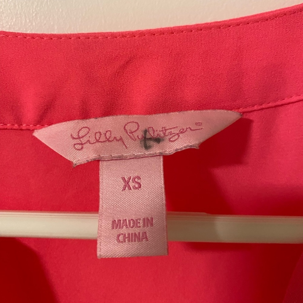 Lilly Pulitzer Vibrant Pink Sleeveless Blouse - Picture 3 of 6
